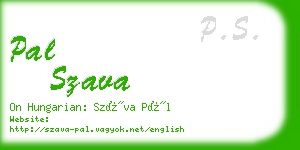 pal szava business card